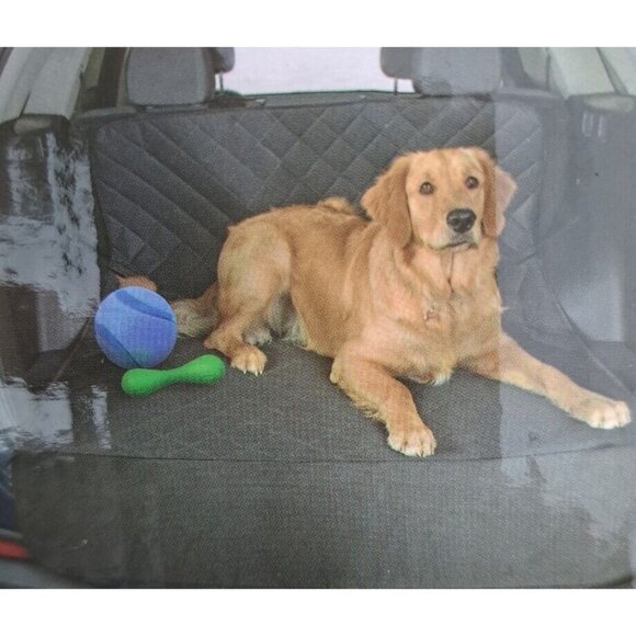 Pet Protection Quilted Cargo Protector With Bumper Guard & Rear Headrest Clips - Picture 5 of 6